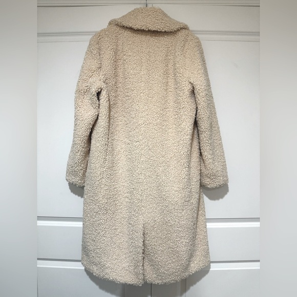 J. Crew Double Breasted Teddy Sherpa Topcoat NWOT SZ XL  BA523 Cream color - Picture 6 of 10
